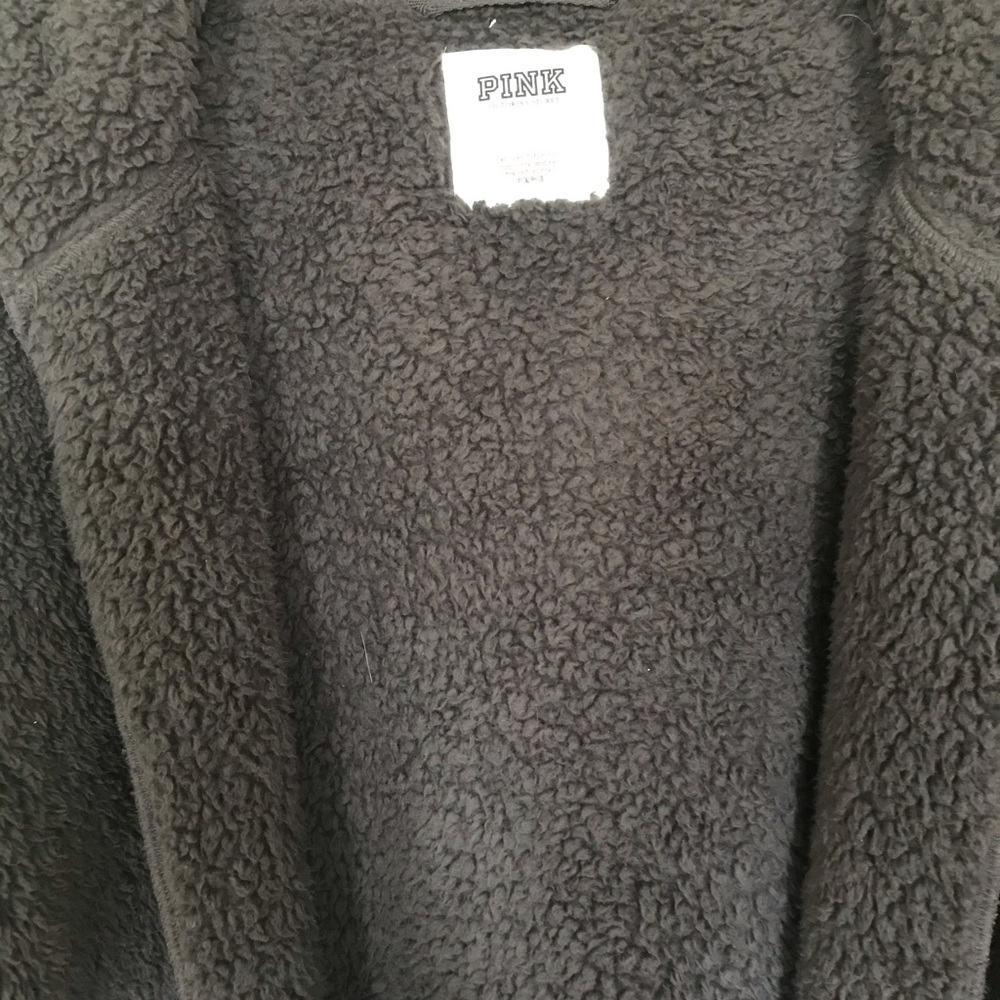 Pink oversized hooded cardigan